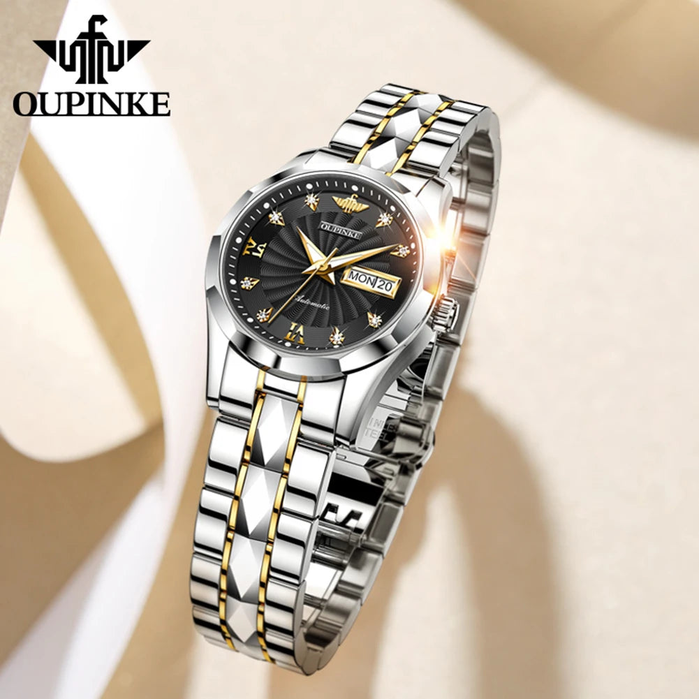 Oupinke 3169 Damen uhren Set Japan importiert Automatik werk Damen mechanische Armbanduhr Top Luxusmarke Uhr für Damen