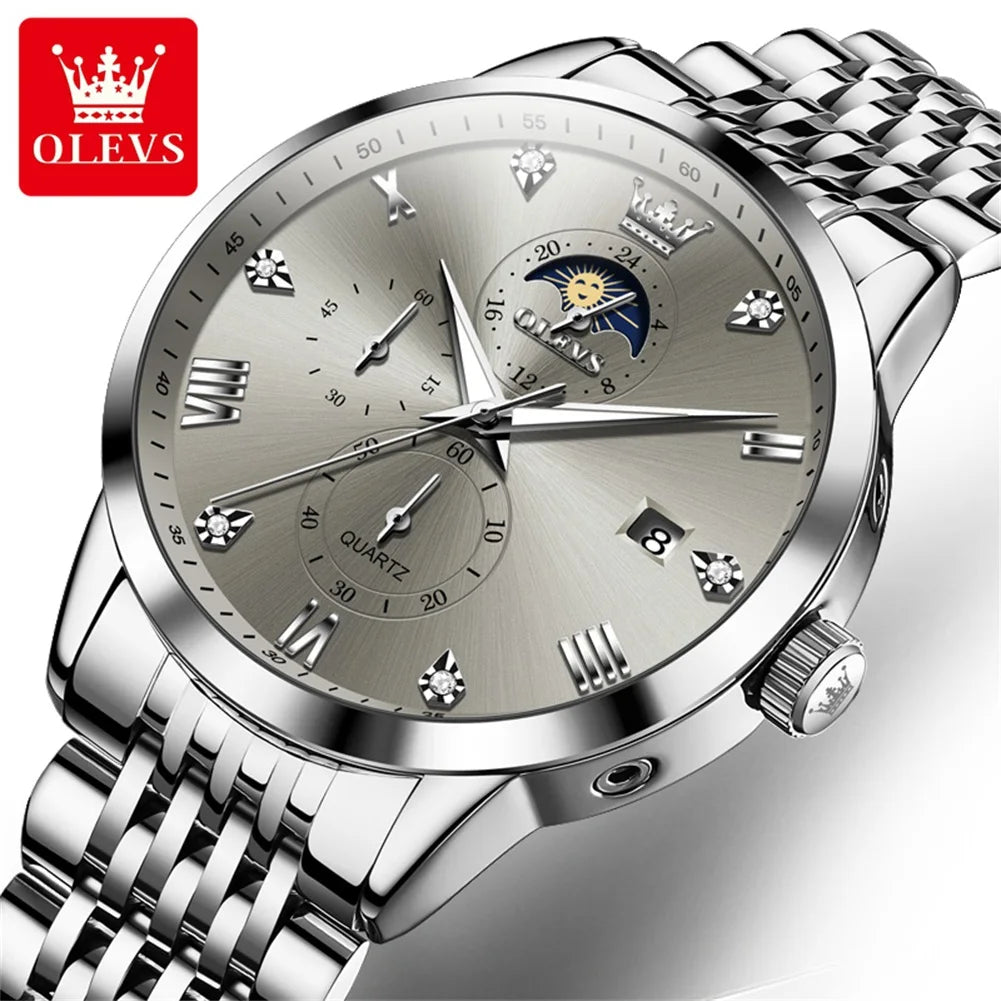 Olevs 2925 Herren uhr Original Marke Quarz Armbanduhr wasserdichte Leucht uhren für Herren automatische datethree kleine Zifferblatt reloj