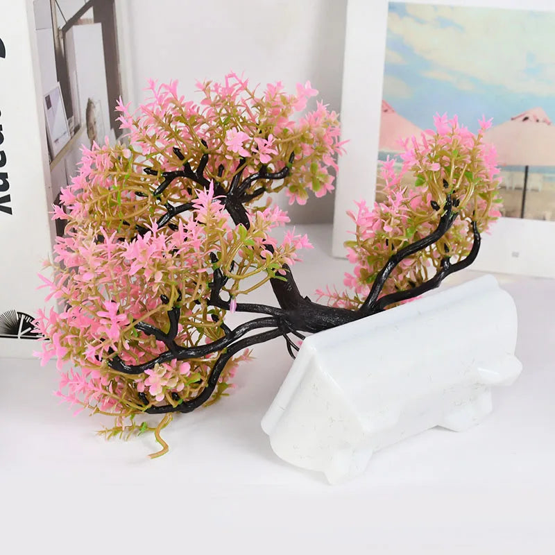 Künstliche Pflanzen Bonsai Kleiner Baum Topf Gefälschte Pflanze Blumen Topf Ornamente Für Home Zimmer Tischdekoration Hotel Garten Dekor