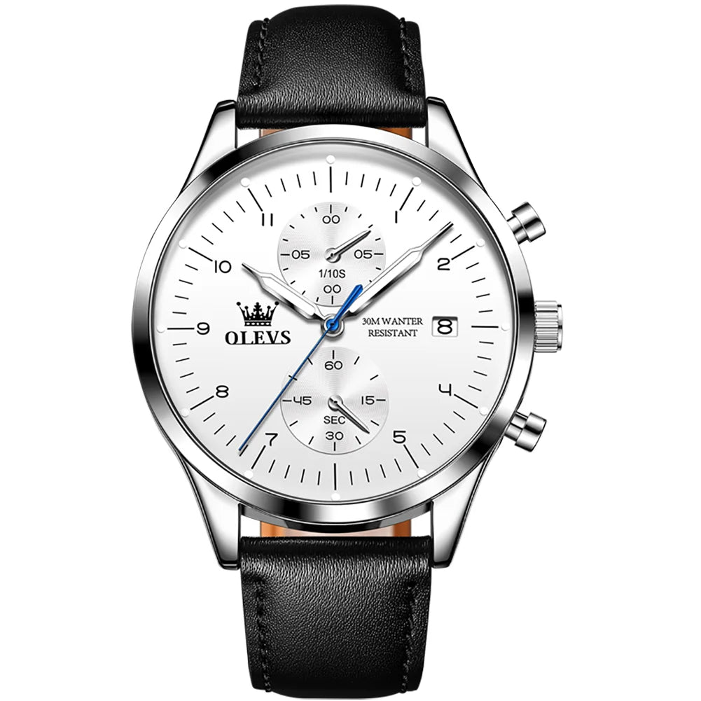 OLEVS Original herren Uhren Top Marke Chronograph Quarz Uhr für Männer Wasserdicht Leucht Datum Männlich Armbanduhr Casual Luxus