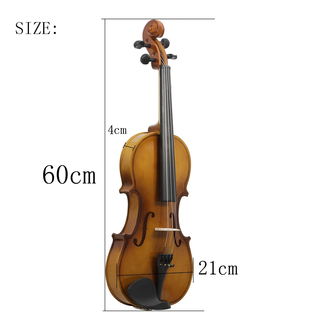 4/4 Akustische Violine im Retro-Stil für Violine, Anfänger mit Bogen / Koffer / Kolophonium