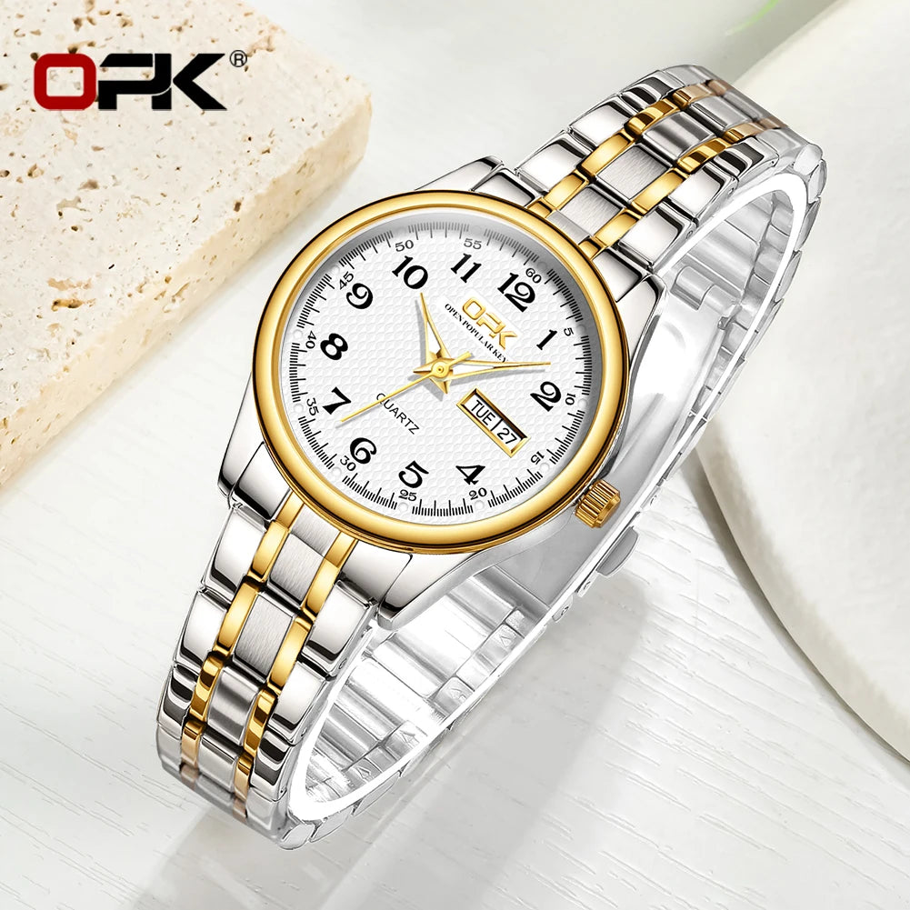 Opk 8110 Uhr für Frauen Quarzuhr wasserdichte klassische Luxusmarke Damen uhr Edelstahl armband Uhren reloj mujer