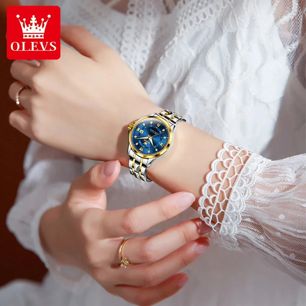 Olevs Original Mode Quarzuhr für Frauen wasserdichte leuchtende Luxus Top Marke Damen uhren elegante Damen Armbanduhr