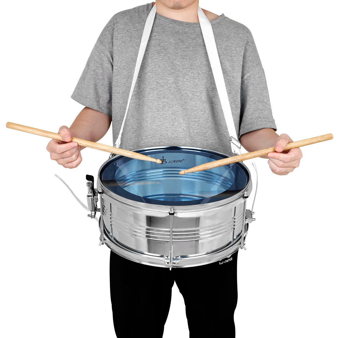 Slade 14 Zoll Blue Snare Drum Set mit Drumsticks Schulter gurt Drum Key Bag für Studenten Anfänger Percussion Instrument