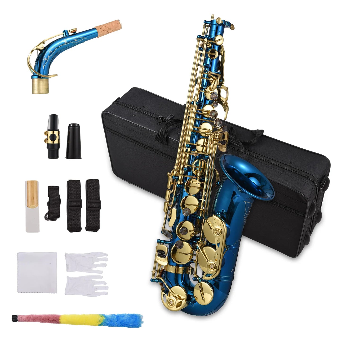 Messing graviert eb e-flat Altsaxophon Saxophon Abalone Muschel knöpfe Blasinstrument mit Koffer handschuhen Reinigungs tuch