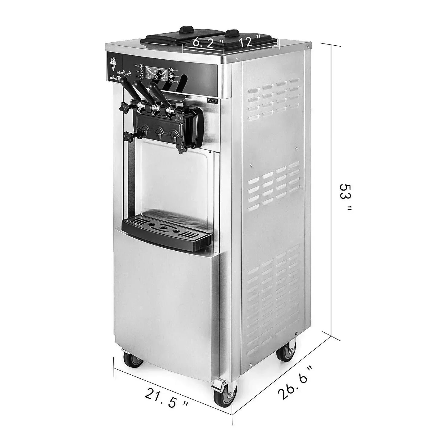 Vevor neue kommerzielle Soft eismaschine zum Verkauf gebratene Rolle nach Hause Instant-Eismaschine 220v Edelstahl