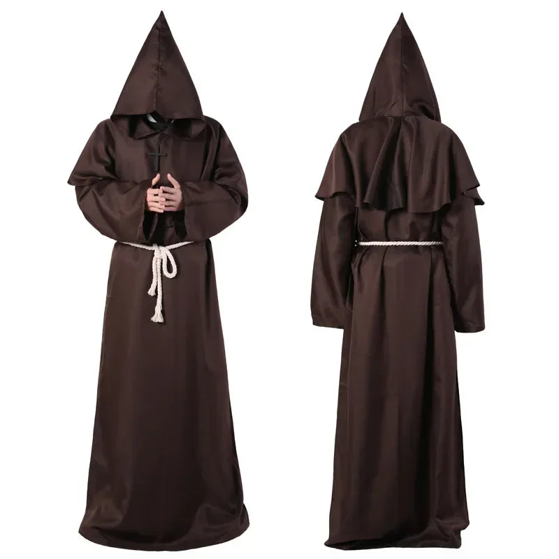 Neue Halloween Männer mittelalter liche Mönch Roben Mönch Kostüme Zauberer Kostüme Priester Kostüme Cosplay Kostüme