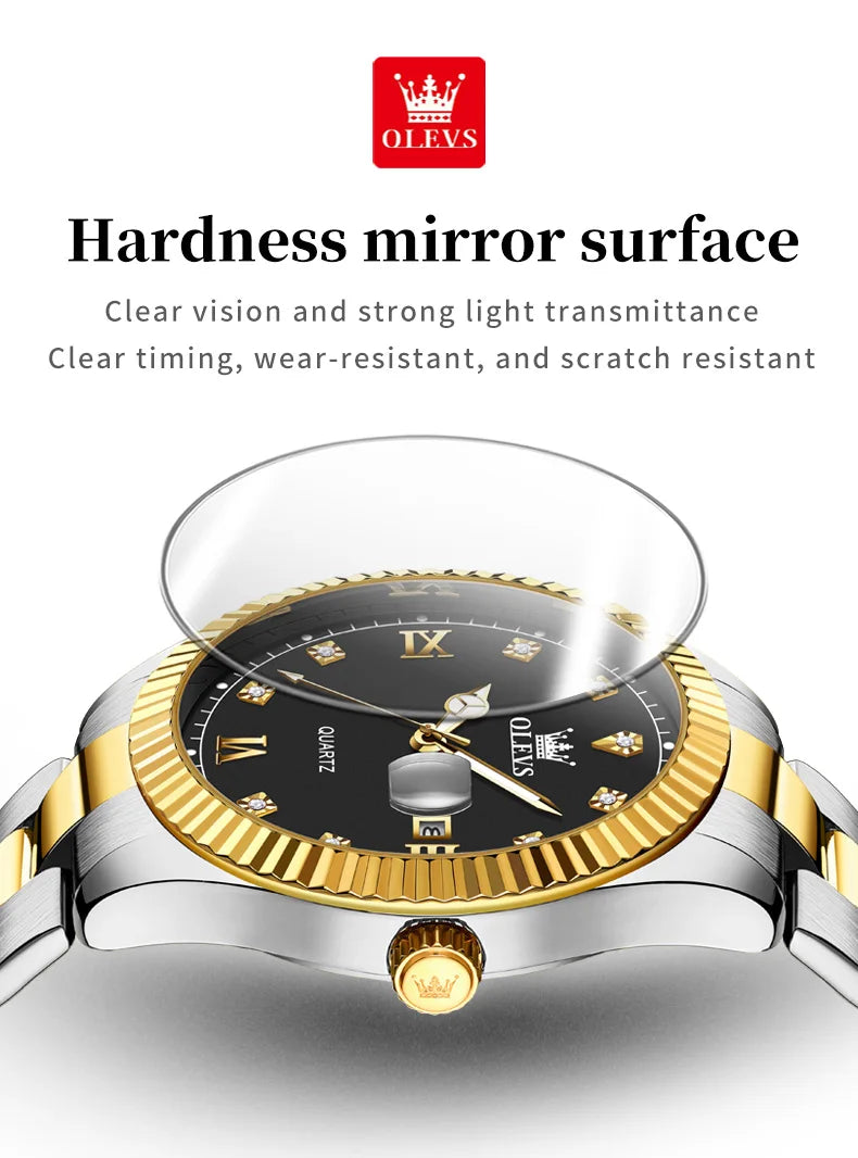 Olevs uhren für männer top marke klassiker mode quarz armbanduhr original für männliche wasserdichte leuchtende reloj hombre