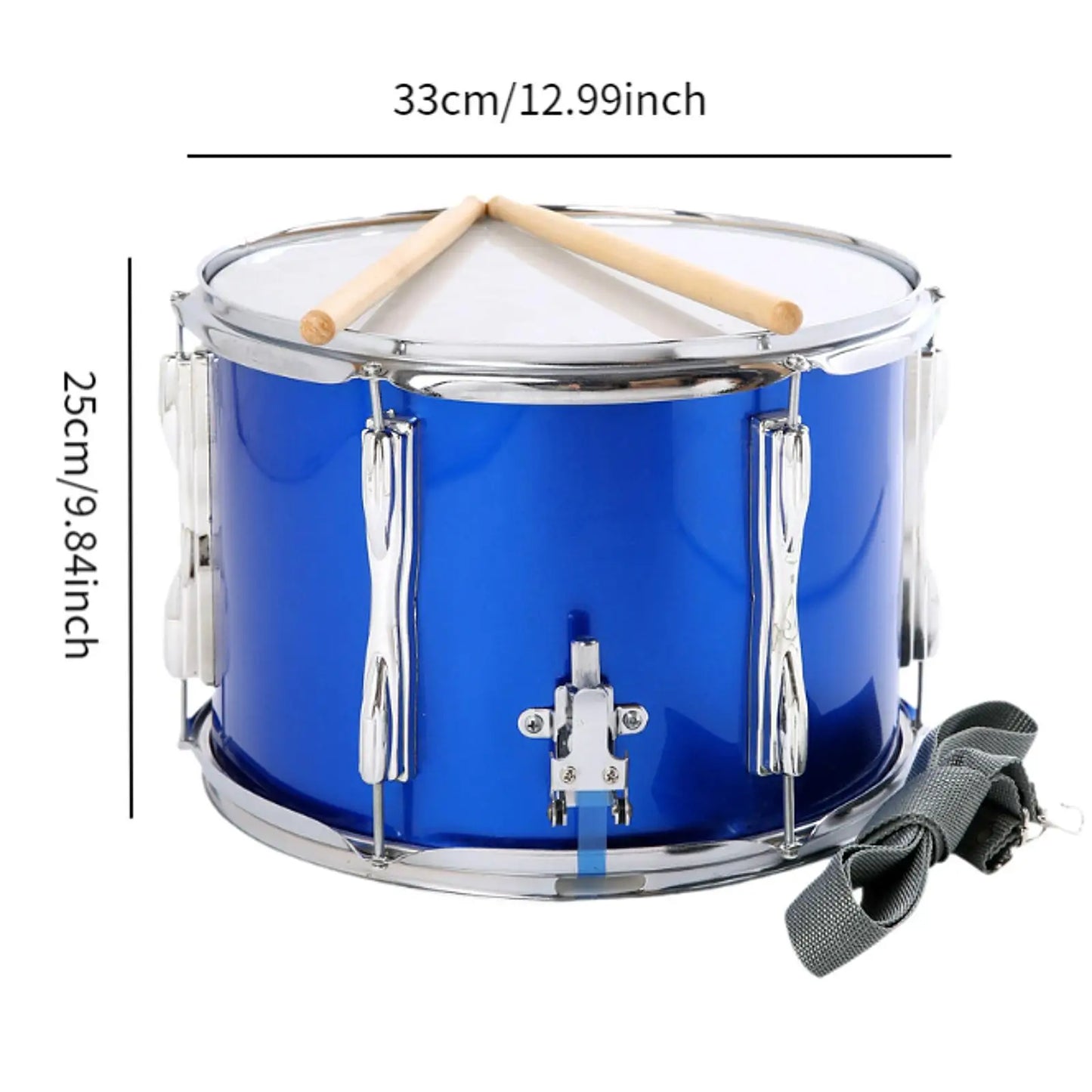 13-Zoll-Snaredrum mit verstellbarem Riemen, professionelles Lernspielzeug, tragbare Musik