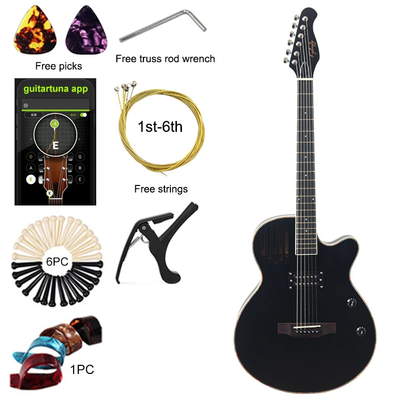 V-glorify 40 Zoll Elektroakustikgitarre - Schlankes Design und kraftvoller Klang