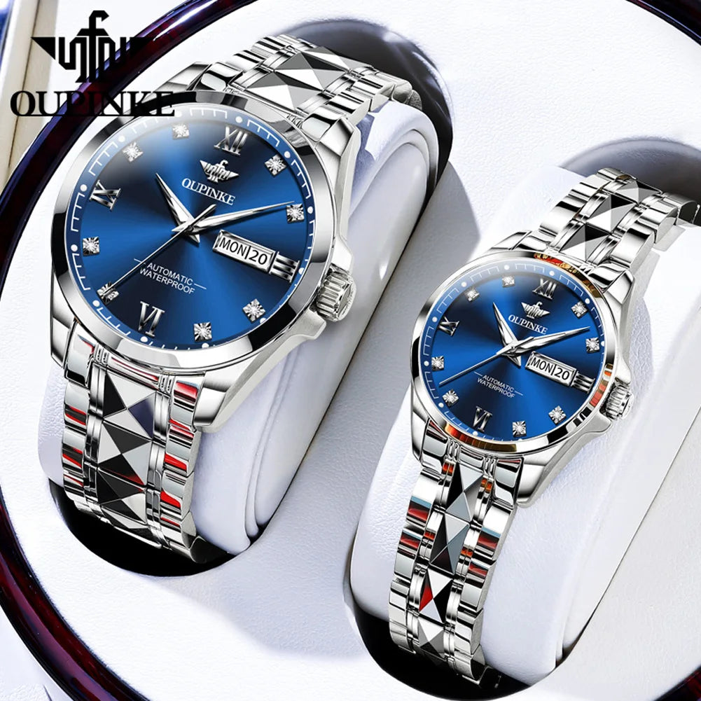 OUPINKE 3262 Luxury Brand Watch Original Couple Watch Automatic Mechanical Watch High Gift Set Men's Women's Waterproof Watch