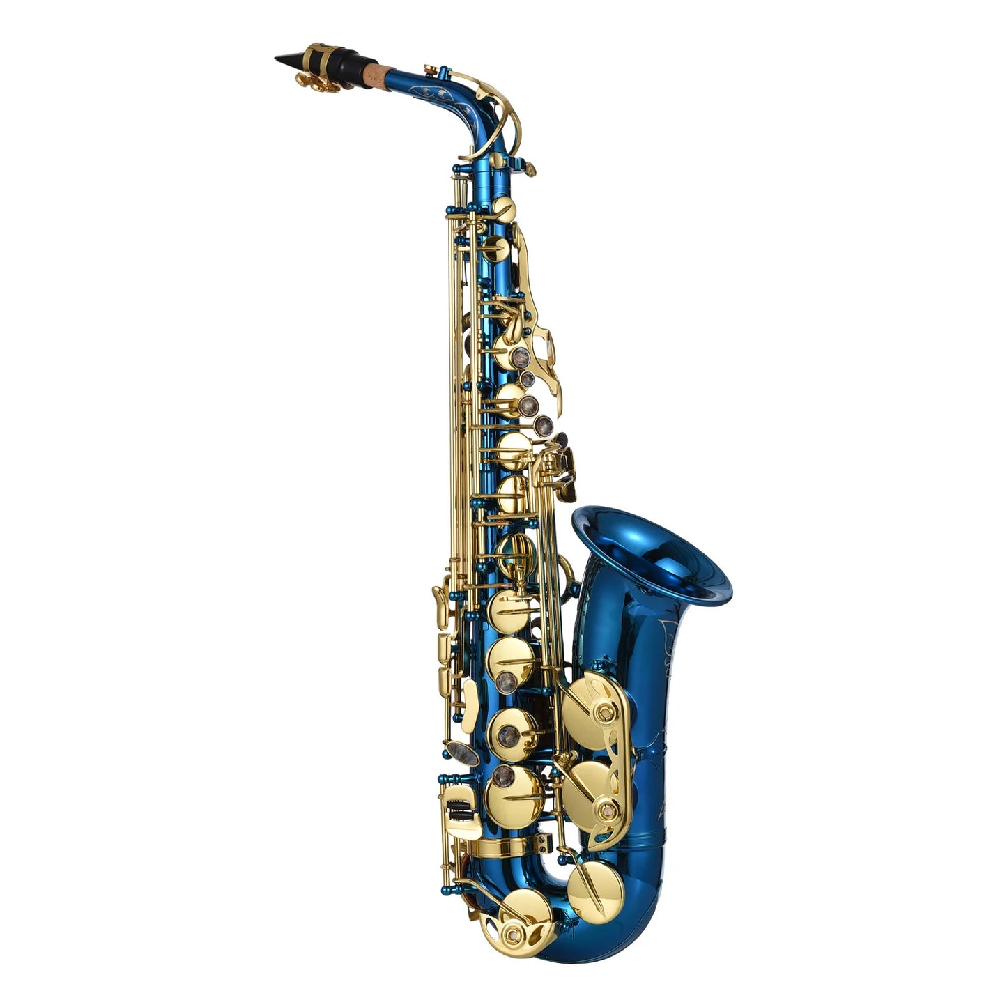 Messing graviert eb e-flat Altsaxophon Saxophon Abalone Muschel knöpfe Blasinstrument mit Koffer handschuhen Reinigungs tuch