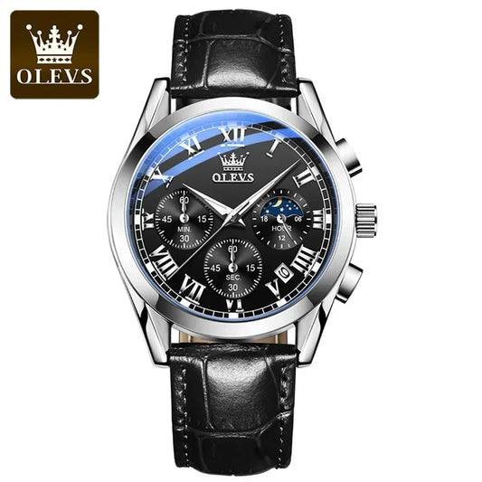 OLEVS Quarzuhr für Männer Top Marke Luxus Uhren Mondphase wasserdicht Herren uhren Mode Chronograph Armbanduhren Für Männer