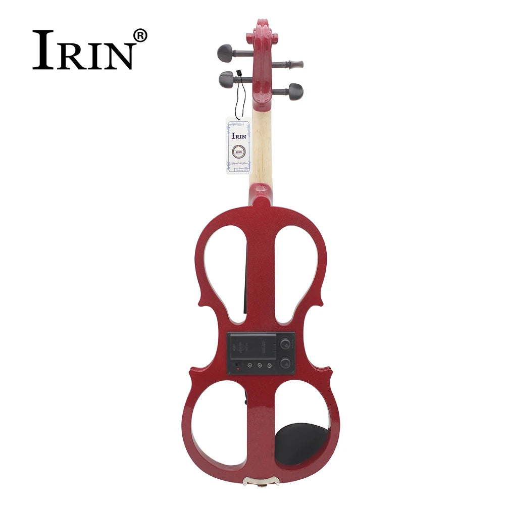 IRIN 4/4 Elektrische Violine Ahorn Körper Stille Elektrische Violine Mit Bogen Fall Kopfhörer Anschluss Kabel Geige Teile & Zubehör