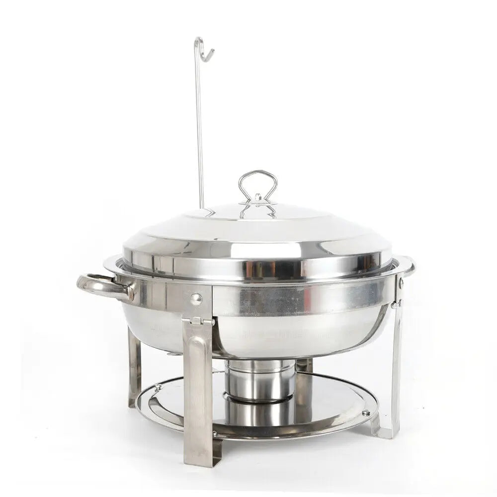 7,5 l Edelstahl Chafing Dish runder Lebensmittel wärmer Wärme behälter mit Deckel für Hotel Catering Buffet Party