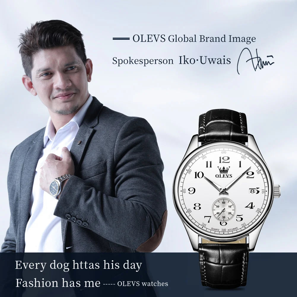 Olevs original wasserdichte Herren uhren digitale Spiegel Quarzuhr für Mann leuchtende Edelstahl Armbanduhr männliche Datum Woche