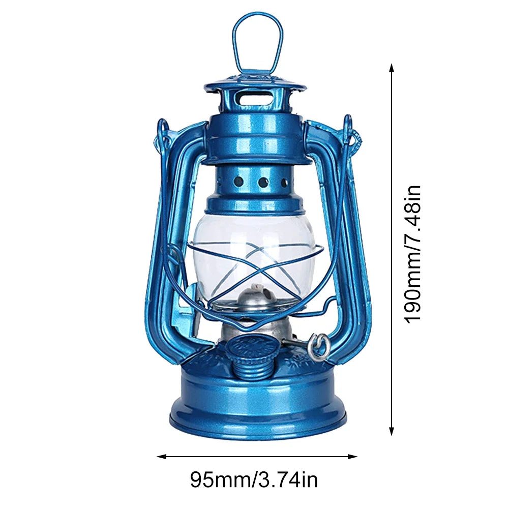 New Vintage Oil Burning Lantern Metal Kerosene Lantern Hurricane Table Lamps with Handle for Outdoor Camping Hiking Home Patio