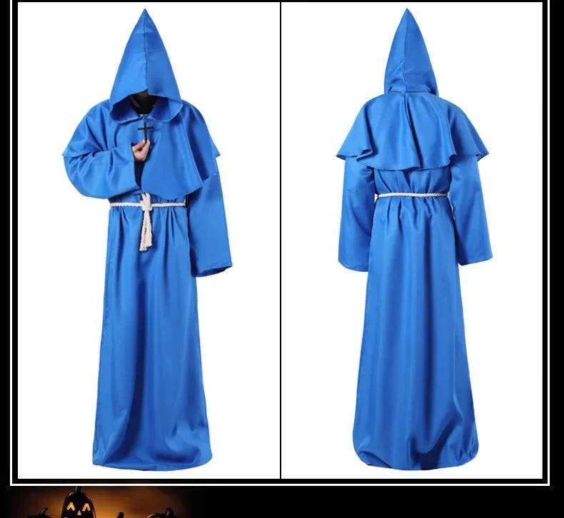 Neue Halloween Männer mittelalter liche Mönch Roben Mönch Kostüme Zauberer Kostüme Priester Kostüme Cosplay Kostüme