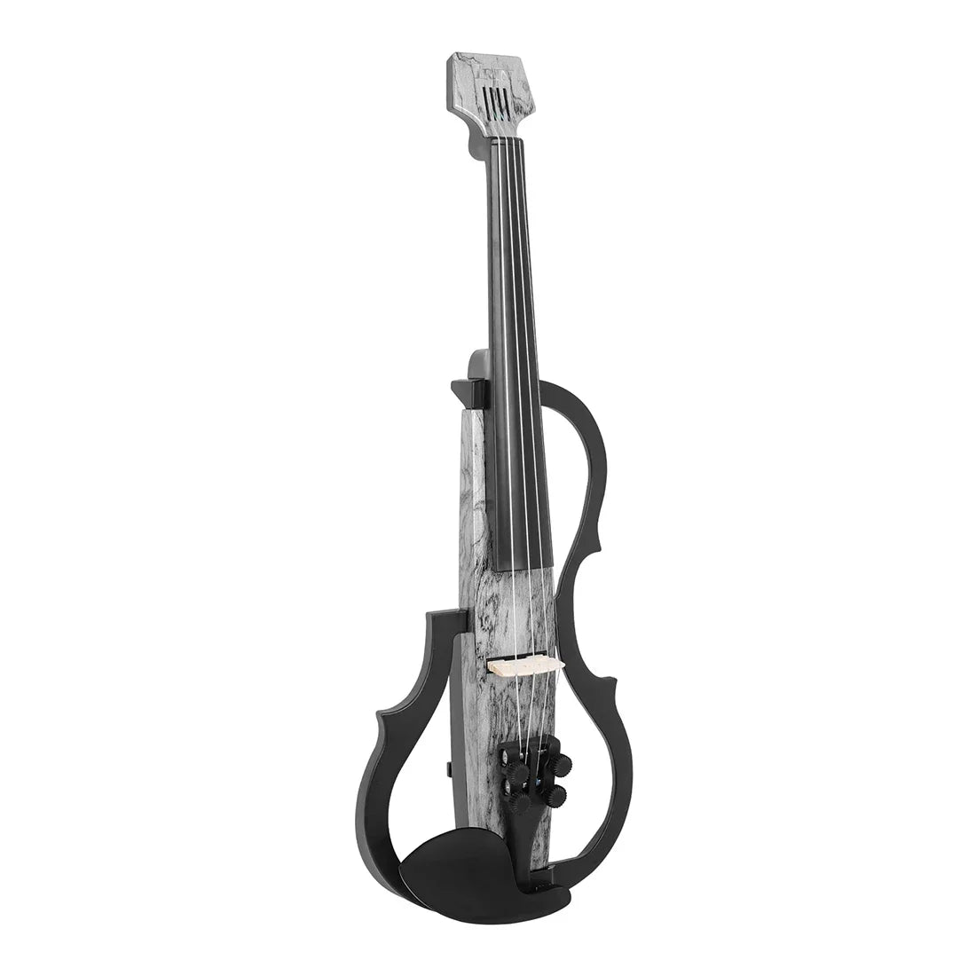 4/4 elektrische Violine, professionelle kopflose Carbon-Geige mit Bogen, Kopfhörerkabel, Schulterstütze, Tragetasche, Zubehör