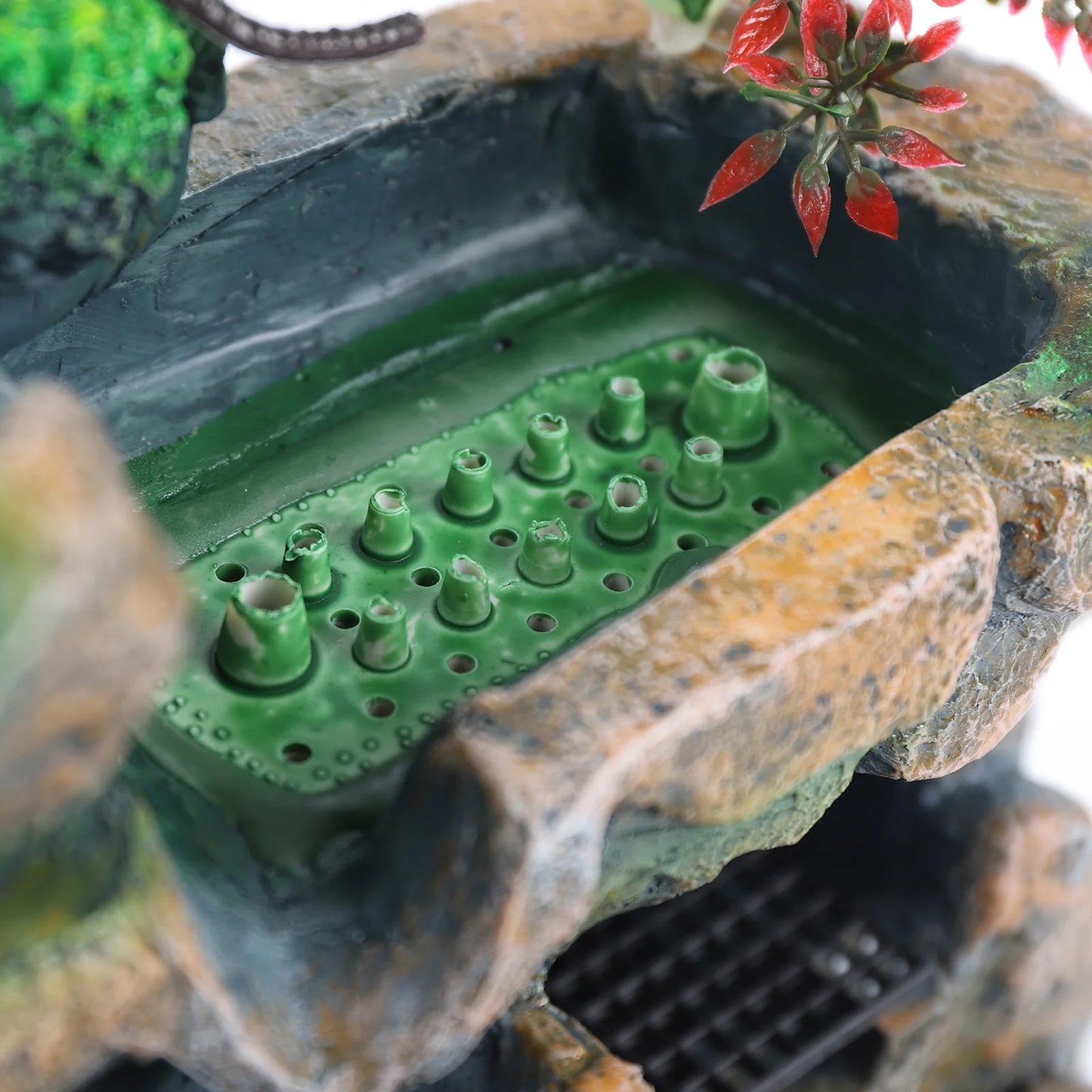 Zimmerbrunnen, Wasserfall, Tischbrunnen, Dekoration, Wasserfunktion mit farbwechselnder LED-Beleuchtung, Zen-Meditationswasserfall