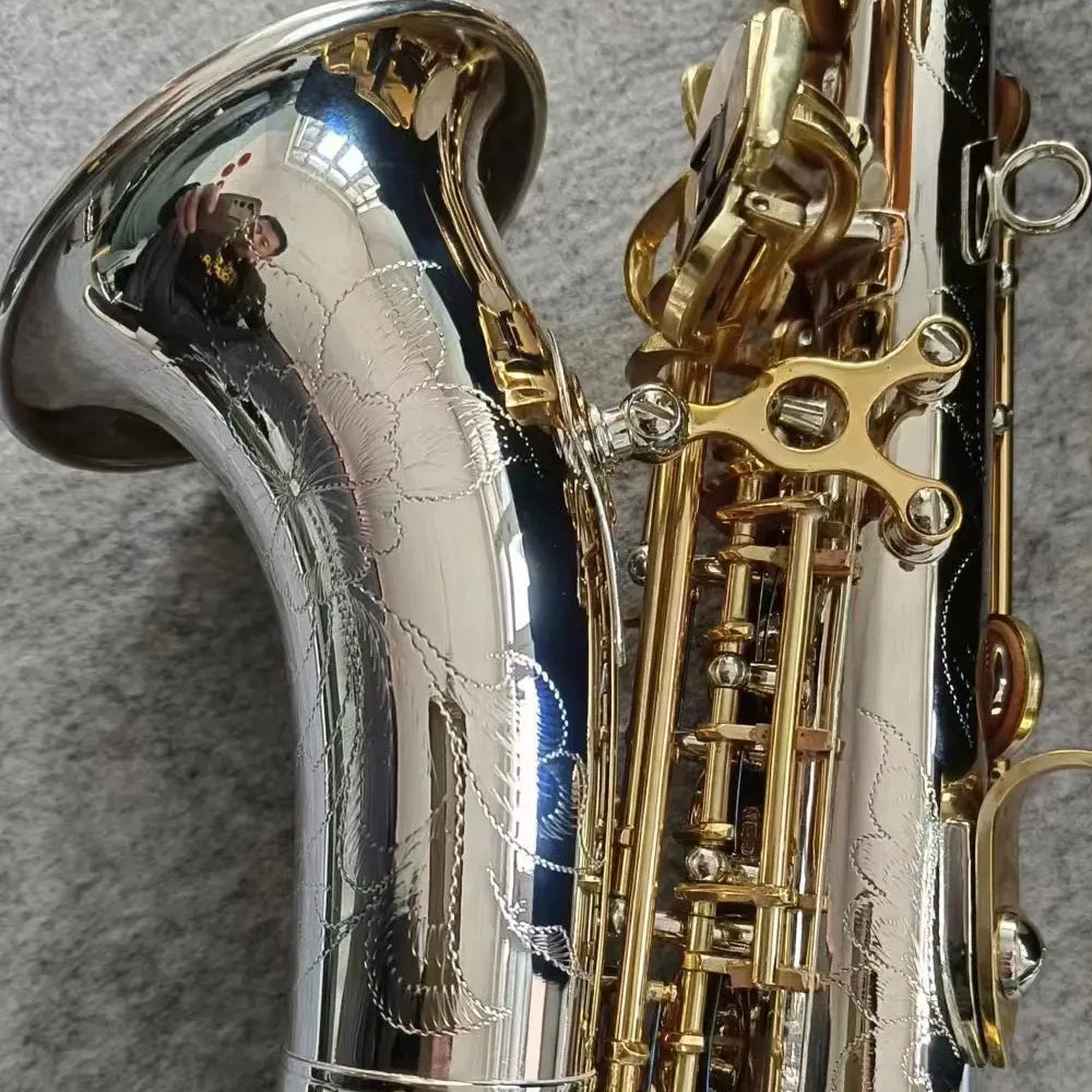 High-End sc9937 bb gebogenes Soprans axophon Weißgold Sax Musik instrument profession elle Leistung mit Koffer