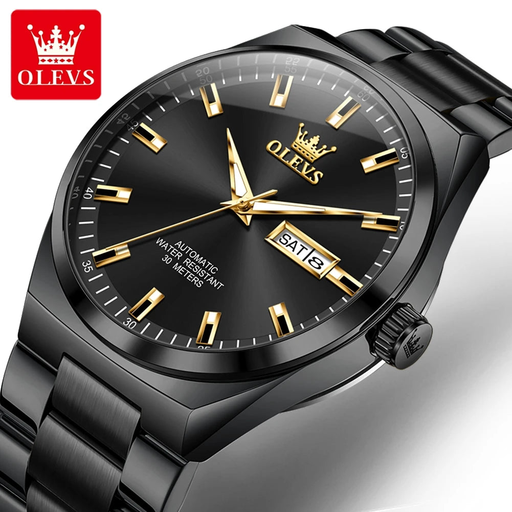 Olevs 9907 Herren uhren Top Marke Business klassische Armbanduhr Dual Kalender Display Mann Uhr wasserdicht leuchtend reloj hombre