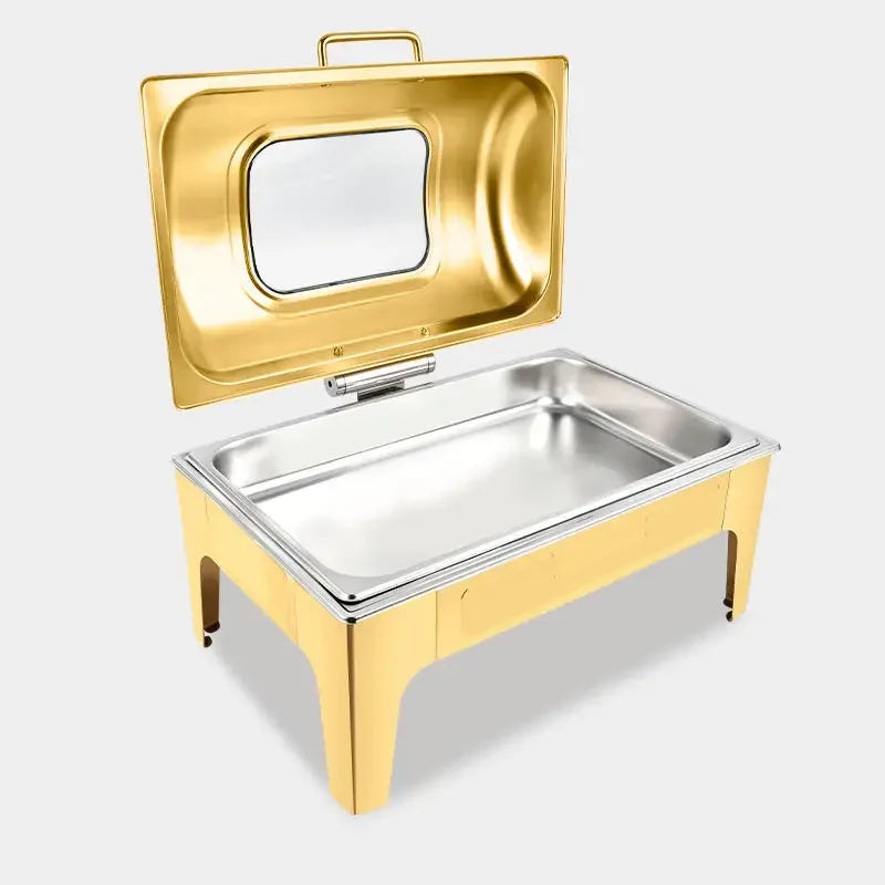 Catering-Ausrüstung, Buffet-Herd-Set, Präsentation, Lebensmittelwärmer aus Edelstahl, Chafing Dish