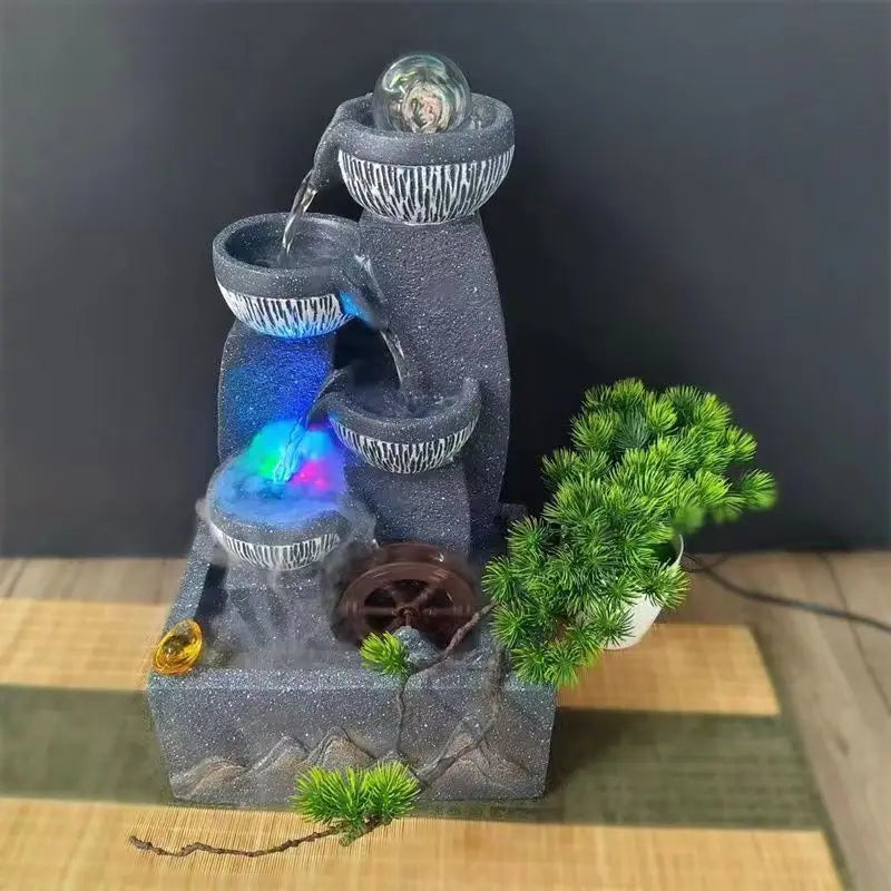 Tisch wasser brunnen zirkulieren des Wasser Büro dekoration Feng Shui Rad brunnen Kristall kugel