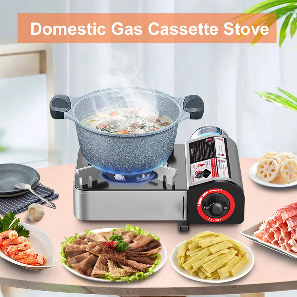 Portable Butane Camping Stove Automatic Ignition Gas Stove Portable Gas Grill for Emergency Outdoor Cooking Hiking