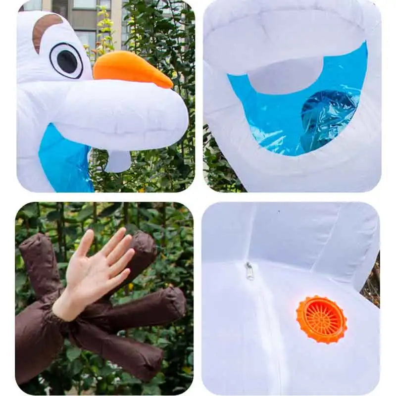 Frozen Snow Man Olaf Inflatable Costume Cartoon Character Props Halloween Adult Children Performance Fancy Dress Party Carnival