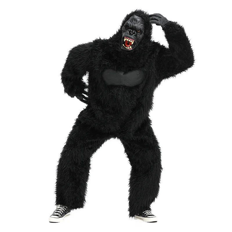 Black Orangutans Cosplay Mascot Costume Monkey Gorilla Ape Simian Monsters Halloween Christmas Festival Adult King Kong Outfit