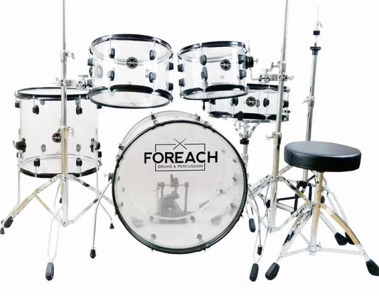 Seamless Clear Crystal Acrylic Drum Set