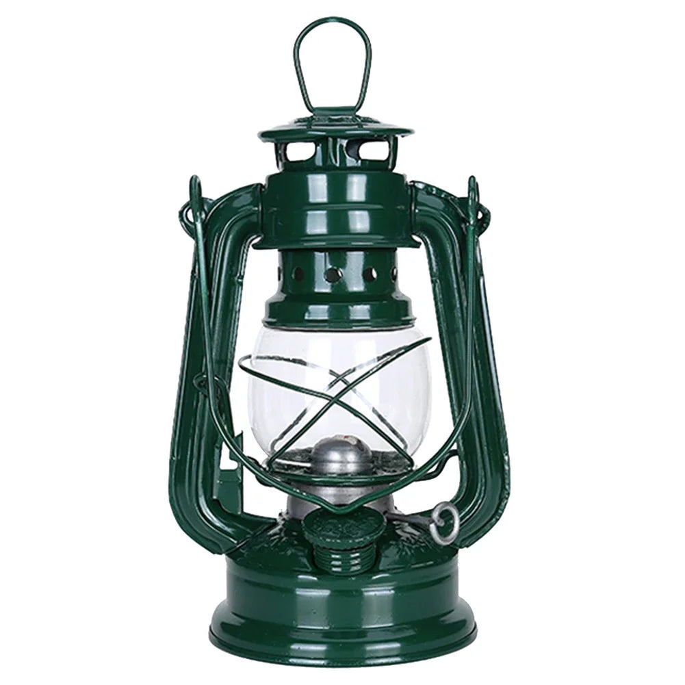 New Vintage Oil Burning Lantern Metal Kerosene Lantern Hurricane Table Lamps with Handle for Outdoor Camping Hiking Home Patio