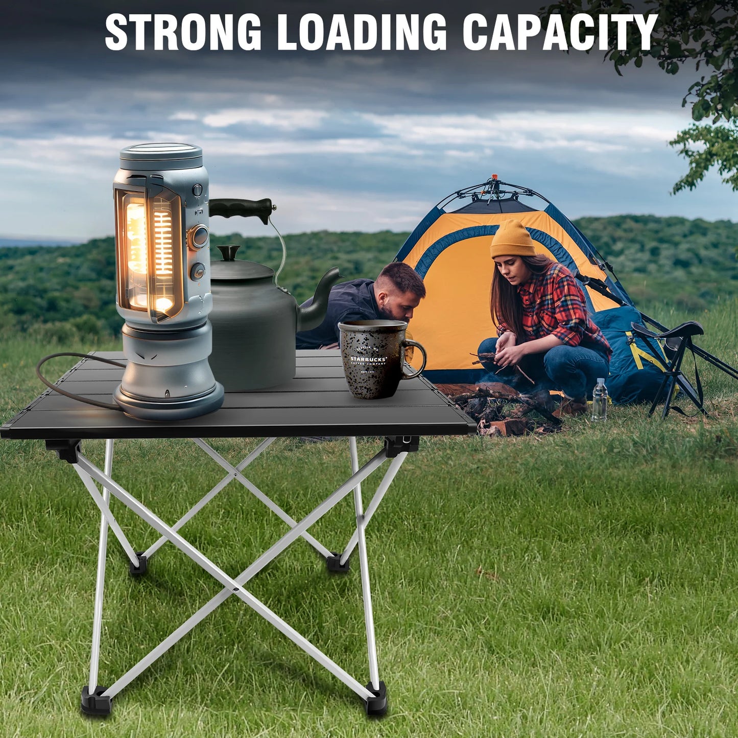 EFAN Ultralight Portable Folding Camping Table Foldable Outdoor Dinner Desk High Strength Aluminum Alloy For Garden Party Picnic