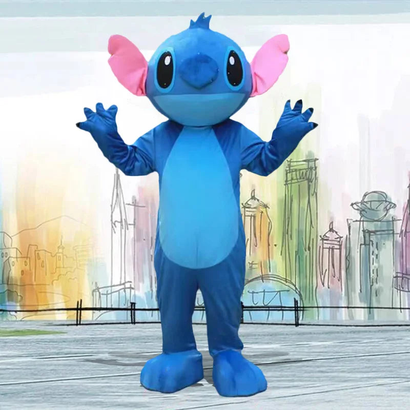 Neues blaues Lilo & Stitch-Maskottchen-Kostüm, Feiertagsfeier, Kostüm, Anime, Karneval, Party, Erwachsene, Disney-Cartoon, Cosplay-Anzüge