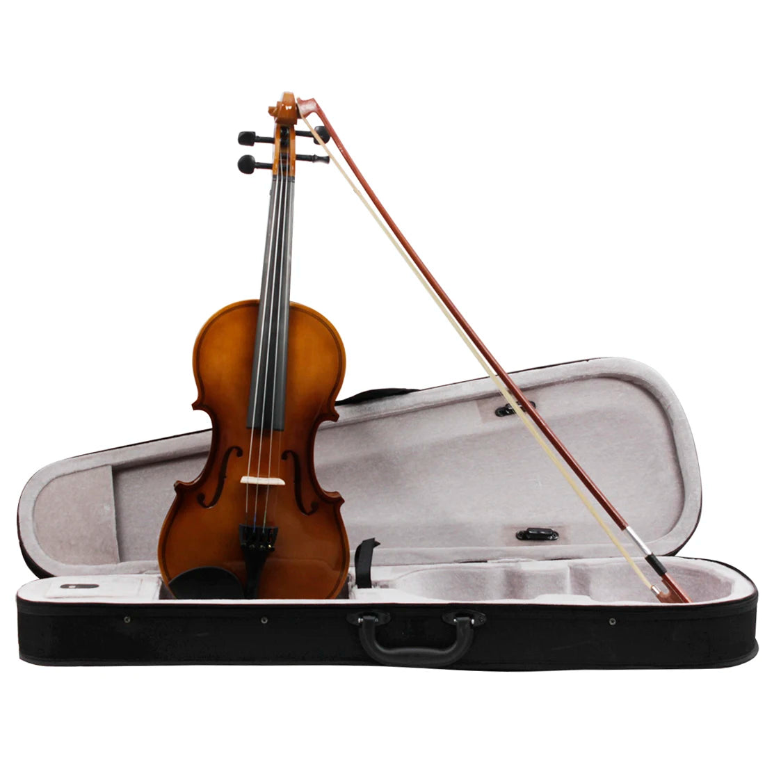 4/4 Akustische Violine im Retro-Stil für Violine, Anfänger mit Bogen / Koffer / Kolophonium