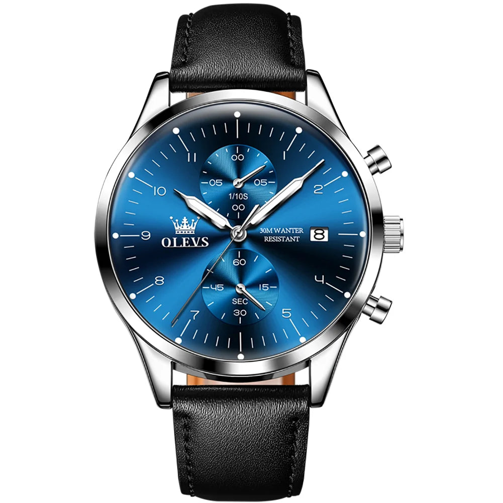 OLEVS Original herren Uhren Top Marke Chronograph Quarz Uhr für Männer Wasserdicht Leucht Datum Männlich Armbanduhr Casual Luxus