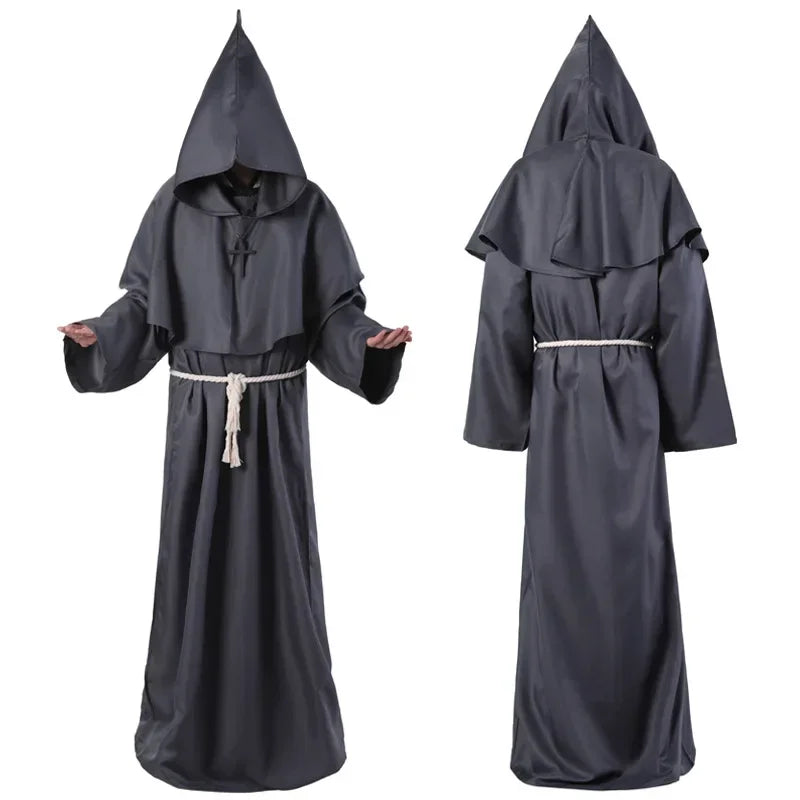 Neue Halloween Männer mittelalter liche Mönch Roben Mönch Kostüme Zauberer Kostüme Priester Kostüme Cosplay Kostüme