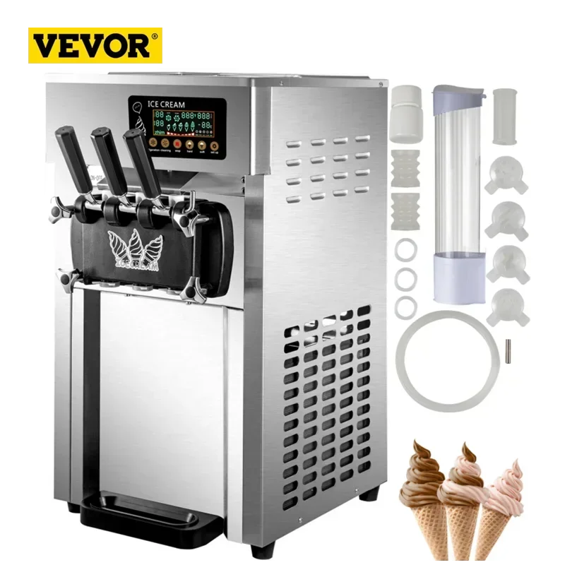 Vevor neue kommerzielle Soft eismaschine zum Verkauf gebratene Rolle nach Hause Instant-Eismaschine 220v Edelstahl