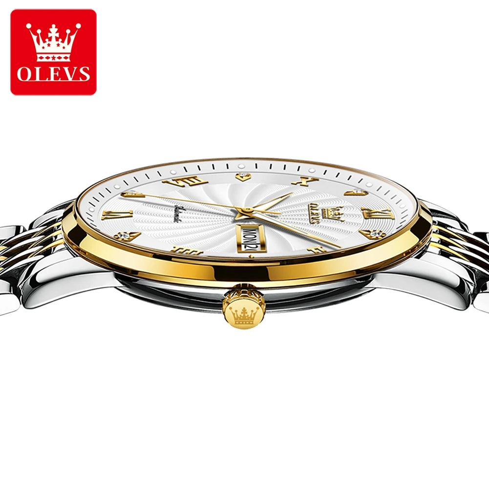 OLEVS Top Marke Männer Automatische Mechanische Uhr Wasserdichte Edelstahl Armband Klassische herren Uhr