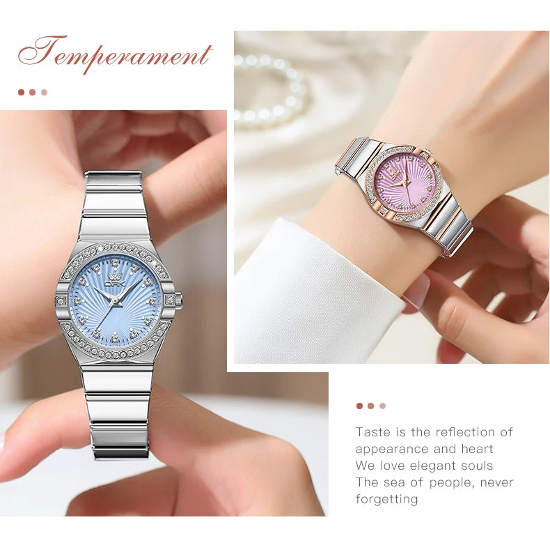 OPK 6042 Ladies Watches Original Fashion Light Quartz Wristwatch Waterproof Luminous Watches For Women Diamond scale Reloj Mujer