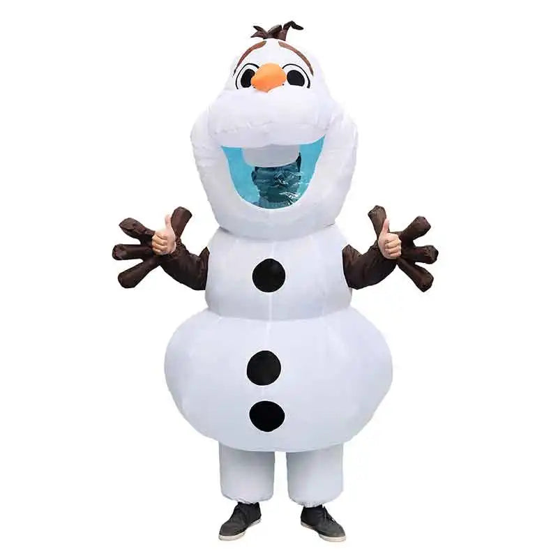 Frozen Snow Man Olaf Inflatable Costume Cartoon Character Props Halloween Adult Children Performance Fancy Dress Party Carnival