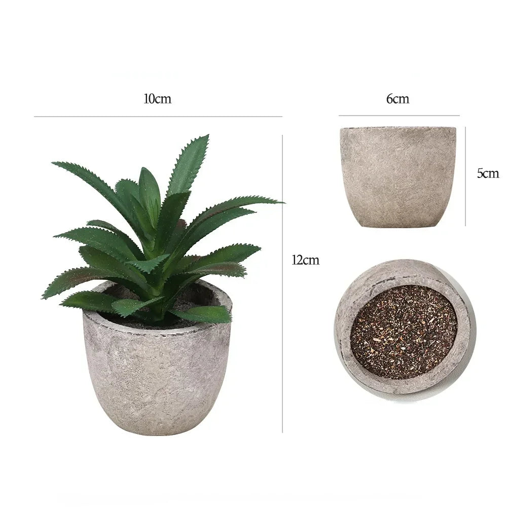 Mini künstliche Aloe Pflanzen Bonsai kleine simulierte Baum Topfpflanzen gefälschte Blumen Büro Tisch Topf Ornamente Hausgarten Dekor