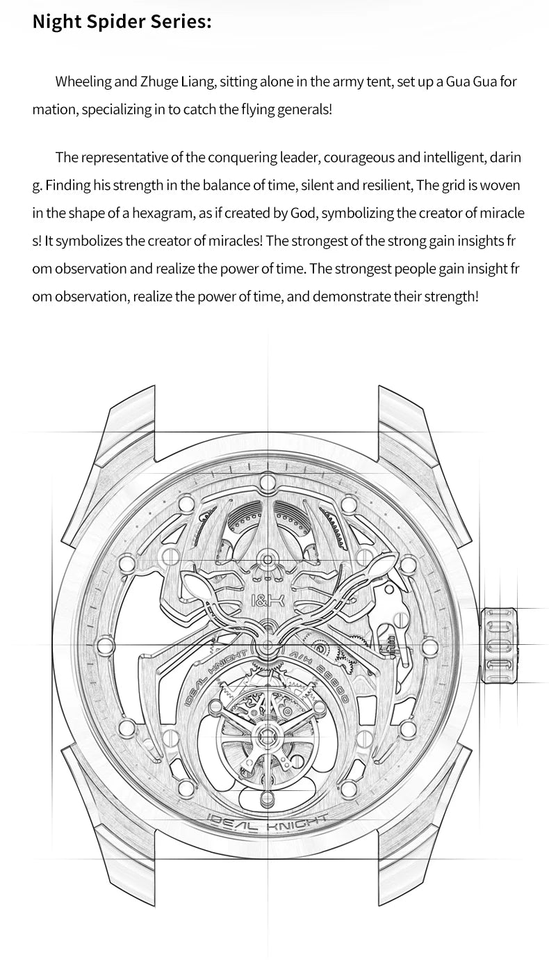 Ideale Ritter hochwertige Tourbillon Uhren für Männer Top-Marke Luxus Original Skelett Schwungrad automatische mechanische Herren uhr