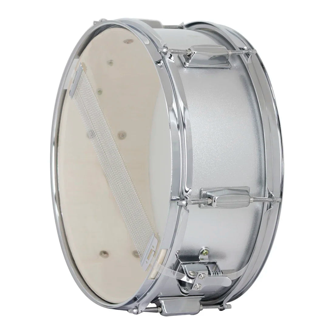 14 Zoll Silber Snare Drum Set Drum Percussion Instrument Jazz Drum Set mit Bag Stand Strap Zubehör für Anfänger üben