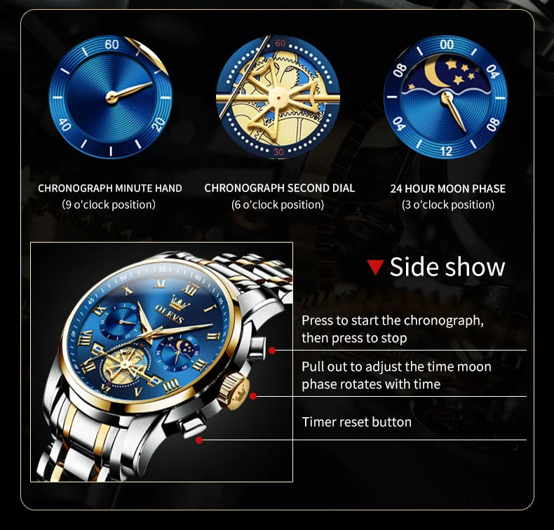 OLEVS Top Marke herren Uhren Klassische Römische Skala Zifferblatt Luxus Armbanduhr für Mann Original Quarz Wasserdicht Leucht Männlich reloj