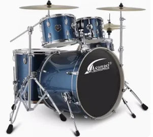 Professionelles Jazz Drums 5 Drum 3 4 Becken-Set R70/80 Becken aus Kupferlegierung Remo Drum Skins Kostenloser Doppelhocker Rutschfestes Pad