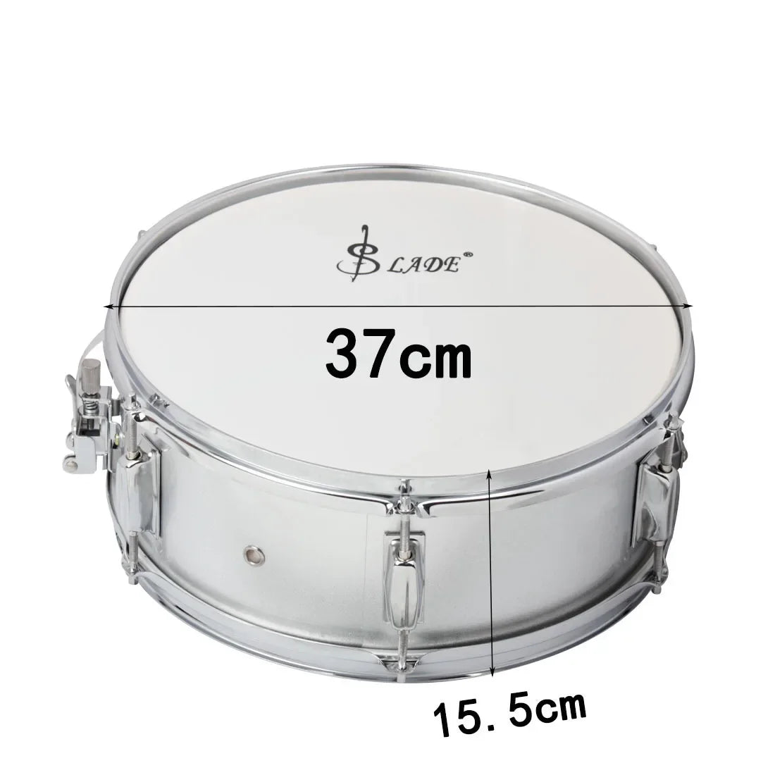 14 Zoll Silber Snare Drum Set Drum Percussion Instrument Jazz Drum Set mit Bag Stand Strap Zubehör für Anfänger üben