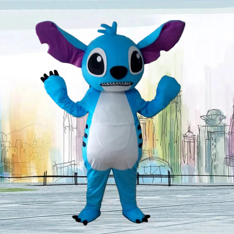 Neues blaues Lilo & Stitch-Maskottchen-Kostüm, Feiertagsfeier, Kostüm, Anime, Karneval, Party, Erwachsene, Disney-Cartoon, Cosplay-Anzüge