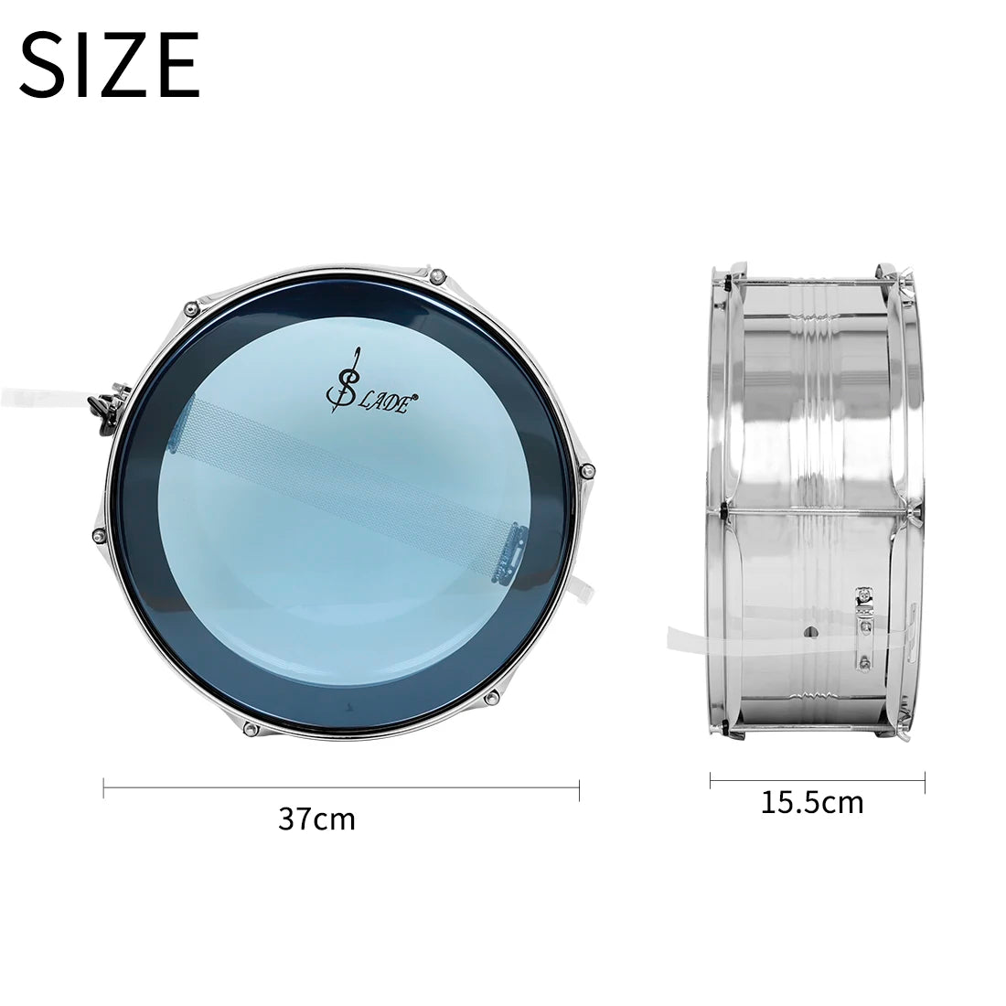 Slade 14 Zoll Blue Snare Drum Set mit Drumsticks Schulter gurt Drum Key Bag für Studenten Anfänger Percussion Instrument